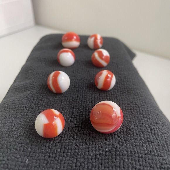 Vintage Marble King Eight Rainbow Red White Based Marbles Bundle - Picture 6 of 8